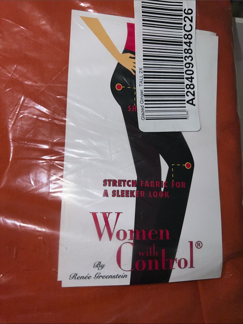 Women with Control  Tummy Control Glazed Ginger Pants - Orange